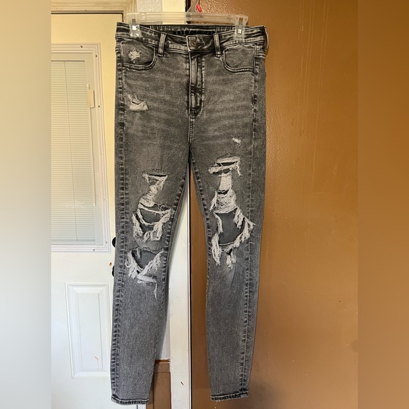 American Eagle Outfitters Denim - American Eagle Outfitters Black Ripped Skinny Jeans